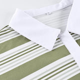  MQTIME  -  Striped Polo Neck T-Shirt Fashion Top Women's Spring/Summer 2026 New