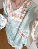 MQTIME  -   Spring Autumn Women Vintage Chinese-style Long-sleeve Pajamas Girls Student Homewear Women Soft  Loungewear Loose Robe Ladies