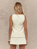 MQTIME  -  Urban Vest Mini Skirt Set Women Fashion Single-breasted Tank Slim Hip Package Mini Skirts 2025 New Summer Lady Suit Summer
