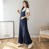 Mqtime Maternity Clothings New Summer Overall Fashionable Loose Oversized Cropped Wide Leg Floor-Length Chiffon Pant for Pregnant Women