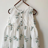 MQTIME  -  Children's Summer Clothing 1-10Y Elegant Girls' Flower Embroidery Vest Dress Lovely Kid's O Neck Sleeveless Dress Girls' Outfits