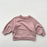  MQTIME  -  Autumn New Children Sweatshirt Solid Boys Girls Long Sleeve Vintage Pullover Kids Casual Sweatshirt Cotton Baby Clothes