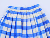 MQTIME  -  Spring And Summer Fashion New Women's Clothing French High Waisted Casual Plaid MIDI Mid Length Skirt