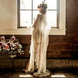  MQTIME  -  Women's Sexy Lace Cape with Eyelashes Lace for Photo Shoot Elegant Fashion Maternity Photography Props Long Dress Cape