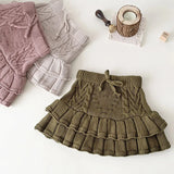 MQTIME  -  Autumn Spring 0-4Yrs Kids Knitting Solid Color Shorts Children Pants Baby Girl Knitting Short Skirt