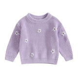 MQTIME  -  Winter Autumn New Baby Boys Girls Sweater Long Sleeve Cute Flower Knit Clothes Newborn Knitwear Pullover Top For Infant