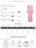  MQTIME  -  Elegant Solid Women Maxi Dress Classic High Street Off Shoulder Ruffle Sleeve Straight Long Robe Mujer Trend Vestidos