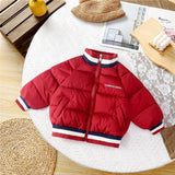 MQTIME  -   Kids Baseball Cotton Clothes Jackets Autumn Winter Padded Down Warm Coats Boys Girls Fashion Outerwear 2-10 Years
