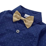 MQTIME  -  3 6 12 18 24M Infant Bodysuit Sets Formal Wedding Clothing for Baby Boy Outfit Suspender Suit Toddler Kid Birthday Party Costume