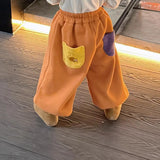 MQTIME  -  Kids Baby Girls Pant New Winter Cartoon Embroidery Thicken Warm Toddler Girls Harem Pant Elastic Waist Infant Boys Pant