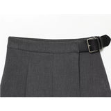  MQTIME  -  High Waist Mini Skirt Women Fashion Wide Pleated Elegant Skirt Shorts Woman Y2k Streetwear With Belt Casual Skorts ﻿