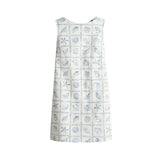 MQTIME  -  Print Sleeveless Short Dress Woman Patchwork Round Neck Solid Slim A-line Dresses Fashion Summer Vacation Beach Women's Vestidos