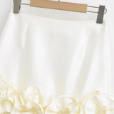 MQTIME  -  Women's Clothing 2025 Summer New Fashion Design Handmade Three-dimensional Flower Skirt