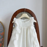 MQTIME  -  Fashion Baby Girl Princess Ruffled Dress Sleeveless Infant Toddler Child Vestido Party Birthday Ball Gown Baby Clothes 1-10Y