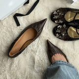 MQTIME  -  Retro Women's Shoes Exquisite Pointed Tip High Heels for Woman French Style Classic Casual Shoes Designer Shoes Zapatos De Mujer