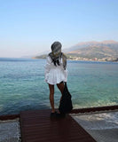 MQTIME  -  Casual Striped Shirt Women Korean Single Breasted Elastic And Pleated Blouse Spring 2025 New Turndown Collar Long Sleeves Shirts