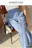 MQTIME  -  Solid Loose Wide Pants Woman New High Waist Fashion Straight Women's Pants Spring and Autumn Office Suit Trousers Womens