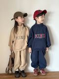  MQTIME  -  Winter New Children Plus Velvet Thick Clothes Set Boys Girls Fleece Letter Sweatshirt + Pants 2pcs Suit Kids Sports Outfits