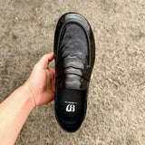  MQTIME  -  European Station Business Casual Board Shoes New Low Top Men's One Step Casual Pure Leather Men's Bean Shoes