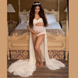 MQTIME  -  Sexy Maternity Photo Shoot Bodysutis Dresses Outfits Pregnancy Photoraphy Dress with Jumpsuit Maternity Photograhy Bodysuit