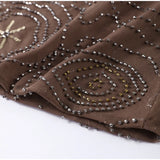  MQTIME  -  Fashion Floral Sequin Beading Vest For Women Street Scarf Neck Cropped Tank Female Elegant Backless Sleeveless Evening Party Top