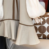 MQTIME  -  Baby Girl Princess Bow Dress Long Sleeve Infant Toddler Teen Child Peter Pan Collar Vestido Party Birthday Baby Clothes 1-12Y