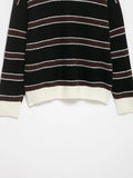  MQTIME  -  Women Fashion Striped Print Knitted Sweaters 2026 Star Same Style Long Sleeve Female Pullovers Elegant Chic Knitwear Top