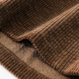  MQTIME  -  Autumn New Girls Corduroy Brown Strapless Dress Retro Casual Back Cross Straps Elastic Waist Sleeveless Dresses Kids Clothes