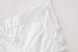  MQTIME  -  Summer Women's Sleeveless Mini Dress Bow Strap A-Line Pleated Elegant Beach Party Fashion for Ladies