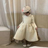  MQTIME  -  Baby Girls Cotton Dress Children's Autumn Winter Thicken Gown Princess Warm Fashion Vestidos Kids Fashion Clothing 2-8 Years