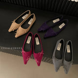 MQTIME  -  2025 Spring Butterfly-knot Women Flats Shoes Outdoor Comfort Shallow Loafer Female Soft Sole Grandma Shoes Zapatos De Mujer