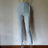 MQTIME  -  New Women Casual Pants High Waist Slim-fit Basic Pants Popular Hot Sale Plaid Color Straight Style Daily Trousers