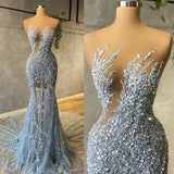 MQTIME  -  Crystal Cut Out Sweetheart Beading Evening Dresses Mermaid For Woman Sexy Sleeveless Prom Gowns Formal Elegant Party Vestidos2024.6.7