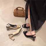 MQTIME  -  Summer Brand Women Sandal Shoes Fashion Square Headed Ankle Strap Ladies Elegant Shoes Thin High Heel Pumps Sandalias De Mujer