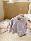  MQTIME  -  Winter New Children Fleece Coat For Boys Girls Long Sleeve Warm Jacket Baby Letter Embroidery Windproof Tops Kids Clothes