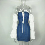  MQTIME  -  European and  Dresses Sexy One-word Shoulder Tight Hip Skirt Cross-border AliExpress Foreign Trade Women's Clothing Cw76010