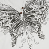  MQTIME  -  Streetwear Casual Butterfly Print V Neck Short Sleeve Slim Knitted All Match T-shirts