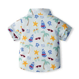 MQTIME  -  3Piece Set Summer Toddler Boy Clothing Korean Fashion Gentleman Tie Cotton Short Sleeve Tops+Shorts Kids Boutique Clothes BC1857