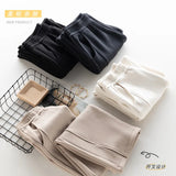 MQTIME  -  Autumn  Wide Leg Pants Women's High Waist Straight Casual Split Pocket Slim Pants