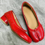 MQTIME  -  Spring Autumn Vintage Split Toe Tabi Women Ballet Flats Fashion Soft Walking Loafers Casual Gilrs Lazy Chic Shoes