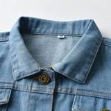 MQTIME  -  Denim Jackets For Boys Fashion Short Coats Children Clothing Spring Autumn Boys Girls Jean Outerwear Kids Single-breasted Jacket