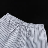 MQTIME  -  Women's Casual Striped 2 Piece-Set Shorts Contrast Bow Lace-Up Cardigan Loose Shorts Daily Party Fashion Female Sets New