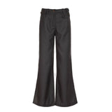 MQTIME  -   New Retro Low Waist Striped Woven Pants Loose Draped Straight Leg Trousers Trendy Commuter Casual Pants for Women