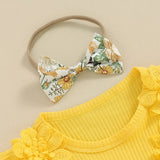 MQTIME  -  New Girl's Pit Strip Lace Splicing Flower Full Printed Flying Sleeve Jumpsuit Princess Style Cartoon Cute Climbing Dress