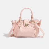 MQTIME  -   Sweet Cute Pink Handbag Women New Harajuku Leather Large Capacity Y2k Hand Bag Ladies Vintage Casual Shoulder Bags Chic