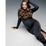 MQTIME  -   New Maternity Photography Dresses Split Long Bodycon For Photo Shoot Sexy Cut Out Black Maxi Backless Pregnant Baby Shower Party