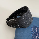 MQTIME  -  Korean Spring and Summer Fresh Wide-edged Polka Dot Headband Women's 2025 New Pressure Hairpin Fashion Headband Hair Accessories