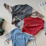 MQTIME  -  Spring New Children Long Sleeve T Shirts Fashion Girls False Two Piece T Shirts Kids Casual Tops Baby Boy Cotton Tees