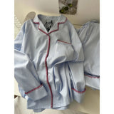 MQTIME  -   Korean Popular Pajamas Homewear Two-piece Women's Pajamas Home Set Female Pijama New Spring Autumn Long Sleeve Sleepwear