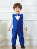 MQTIME  -  Wedding Attire Outfit Clothes Suit for Boy Ring Bearer Boy Outfits Boy's Gentleman Tuxedo Vest Bowtie Shirt Pants Kid Costume